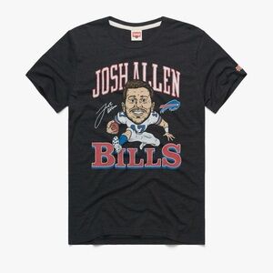HOMAGE Charcoal Josh Allen Graphic Tee Buffalo Bills Size Large